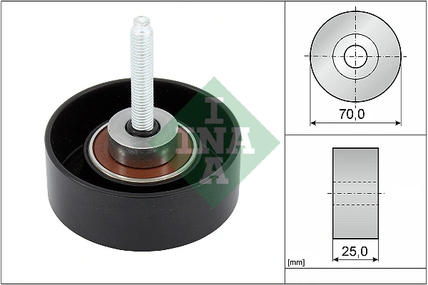 Deflection/Guide Pulley, V-ribbed belt
